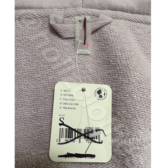 Free People Spin Hooded Pullover Sweatshirt Lilac S NWT - Picture 4 of 12